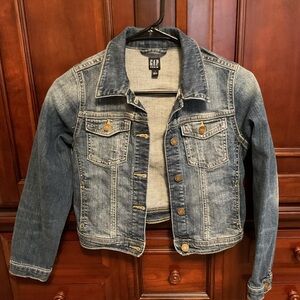 Gap Kids Girl Jean Button-Down Denim Blue Longsleeve Large